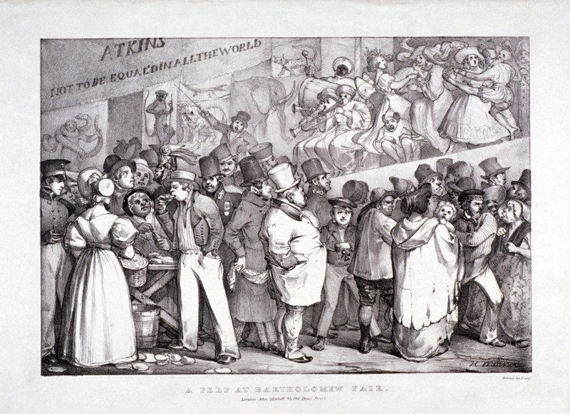 Bartholomew Fair, West Smithfield, London, c1830. Artist: J Graf
