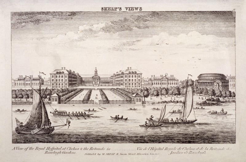 View of the Royal Hospital, Chelsea, London, 1751. Artist: Anon