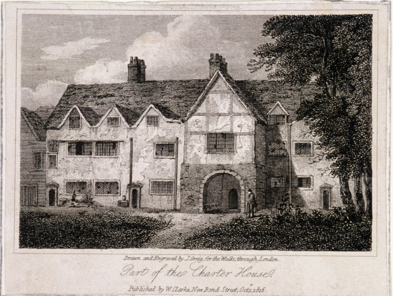 View of part of the Charterhouse, Finsbury, London, 1816. Artist: John Greig
