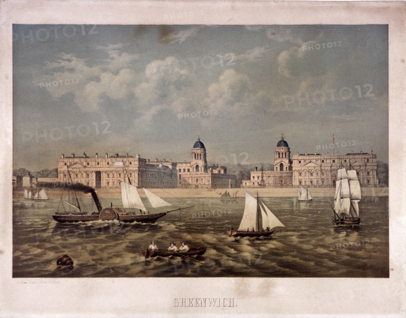 Greenwich Hospital, Greenwich, London, c1850. Artist: Anon