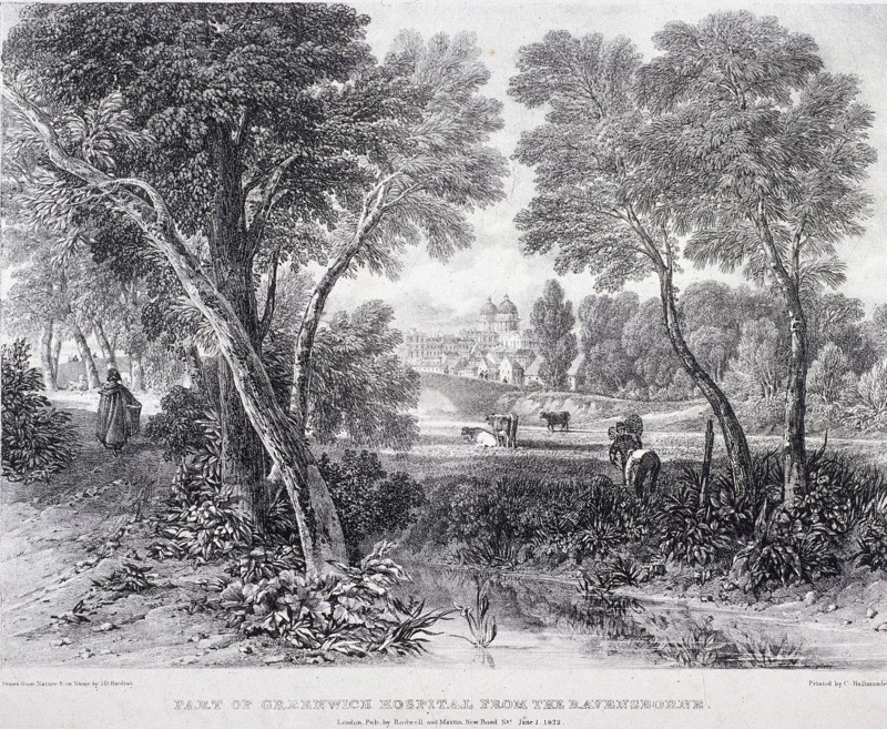 Greenwich Hospital, Greenwich, London, 1822. Artist: James Duffield Harding