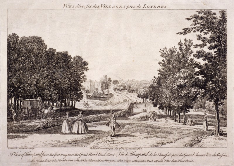 General view of Hampstead, Hampstead, London, 1752. Artist: Augustus Wall Callcott