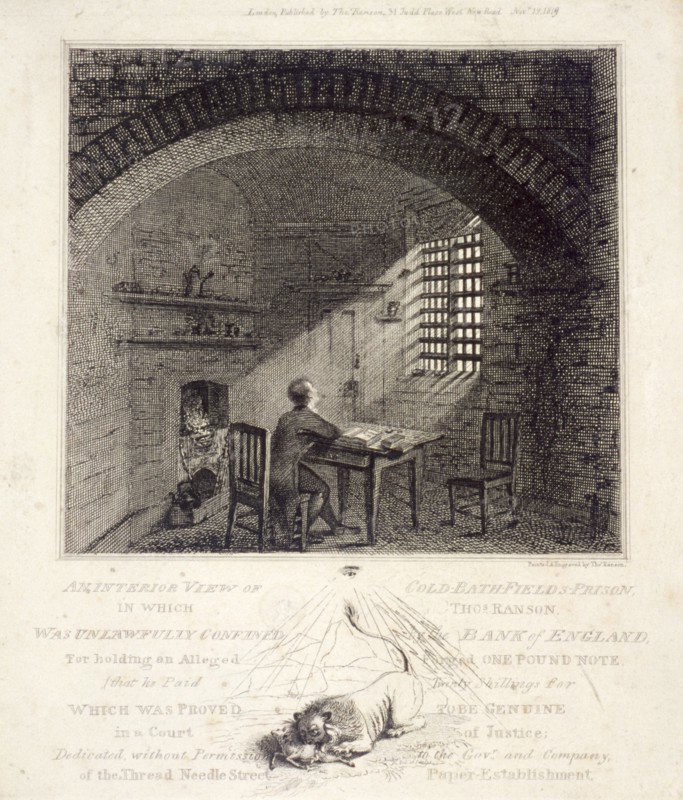 Cold Bath Fields, Finsbury, London, 1819. Artist: Thomas Ranson