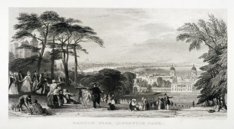 Greenwich Park, Greenwich, London, 1844. Artist: Thomas Abiel Prior
