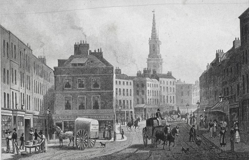 Broad Street, Bloomsbury, London, 1831. Artist: William Woolnoth