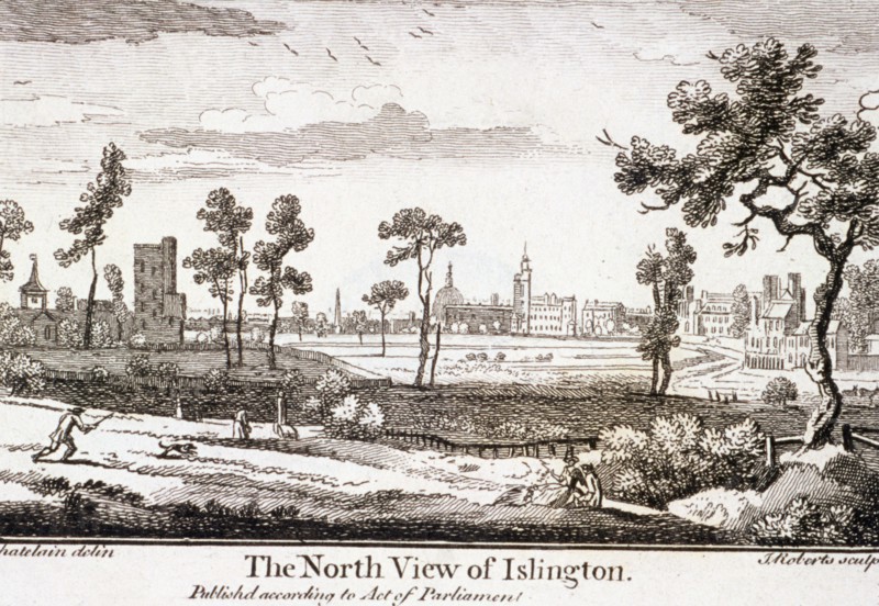 Islington, London, 1750. Artist: J Roberts
