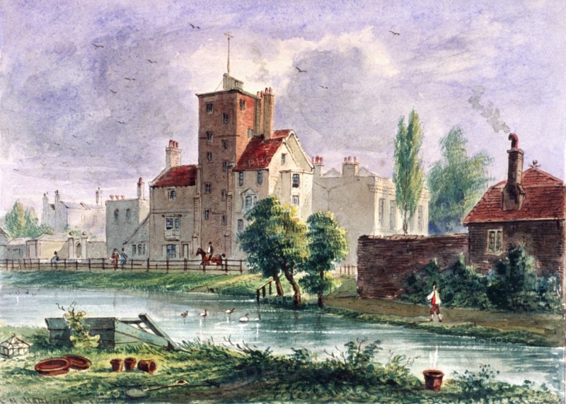 Canonbury House, Islington, London, 1835. Artist: CH Matthews