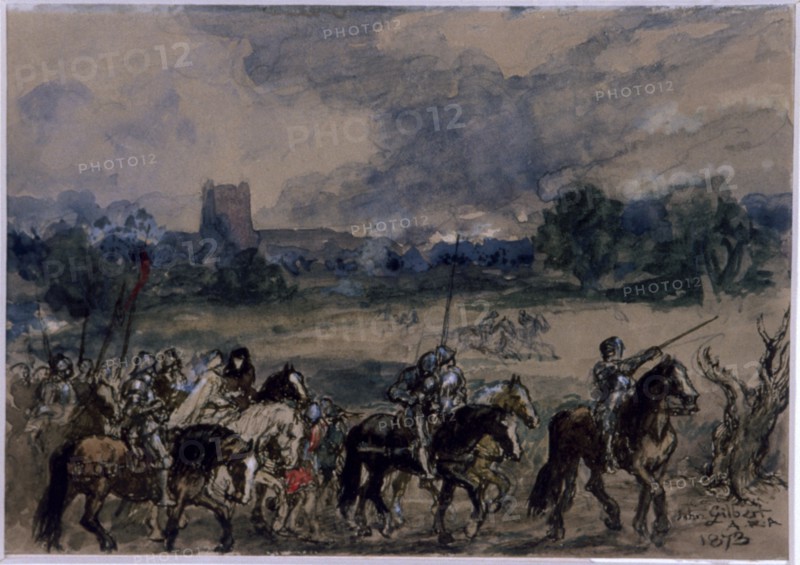 'Study for Margaret of Anjou taken Prisoner after the Battle of Tewkesbury', 1873. Artist: Sir John Gilbert