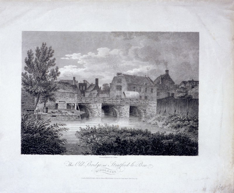 Stratford Bridge, Newham, London, 1804. Artist: James Sargant Storer