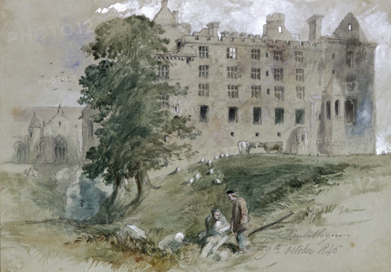 Linlithgow Castle, West Lothian, Scotland, 1845. Artist: Sir John Gilbert