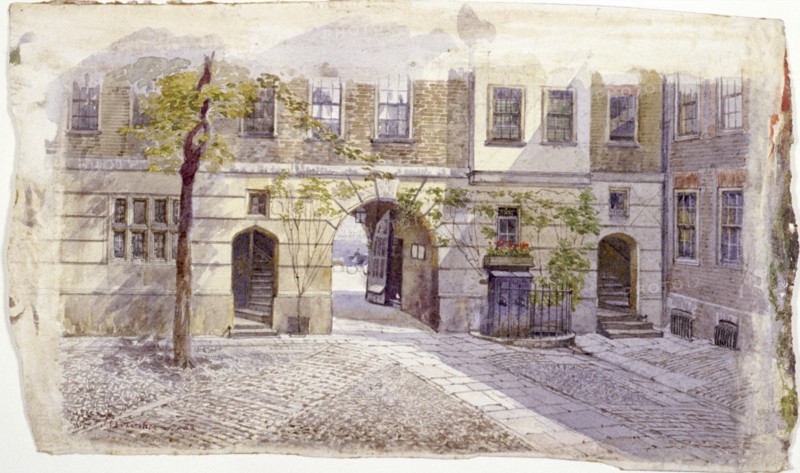 View from the entrance of Staple Inn, London, 1882. Artist: John Crowther