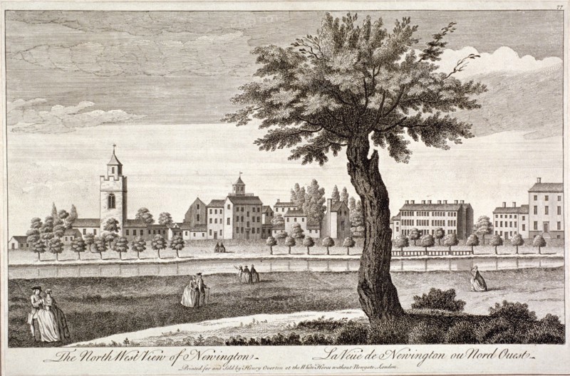 North west view of Stoke Newington, London, c1750. Artist: Anon