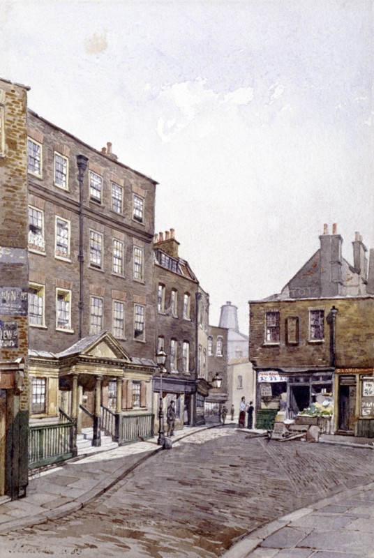 Clerkenwell Close, London, 1883. Artist: John Crowther