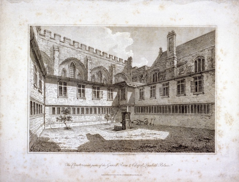 Lambeth Palace, London, 1805. Artist: Robert Cabbel Roffe