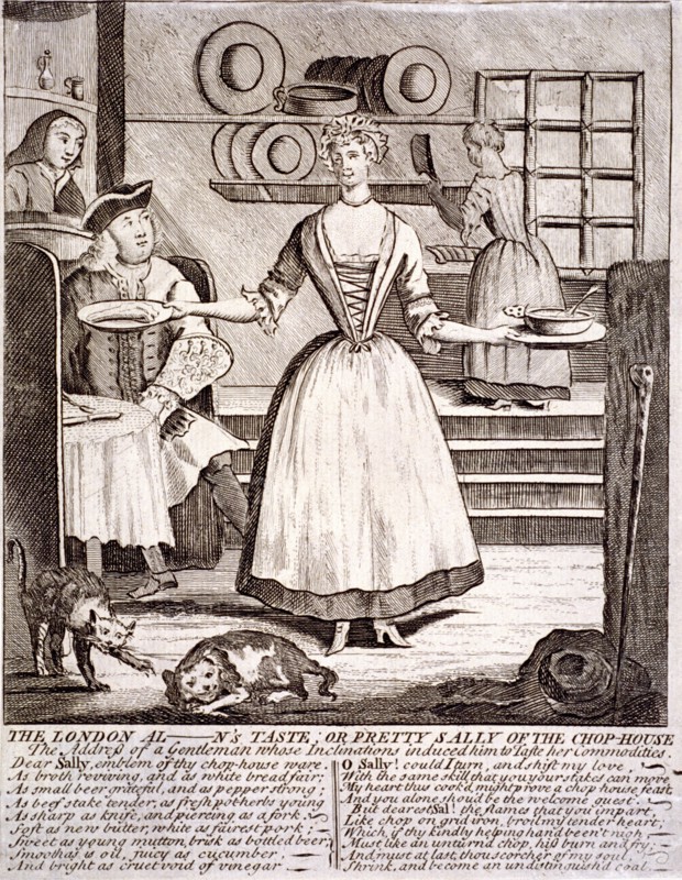 'The London al - n's taste, or pretty Sally of the chop-house', 1750. Artist: Anon