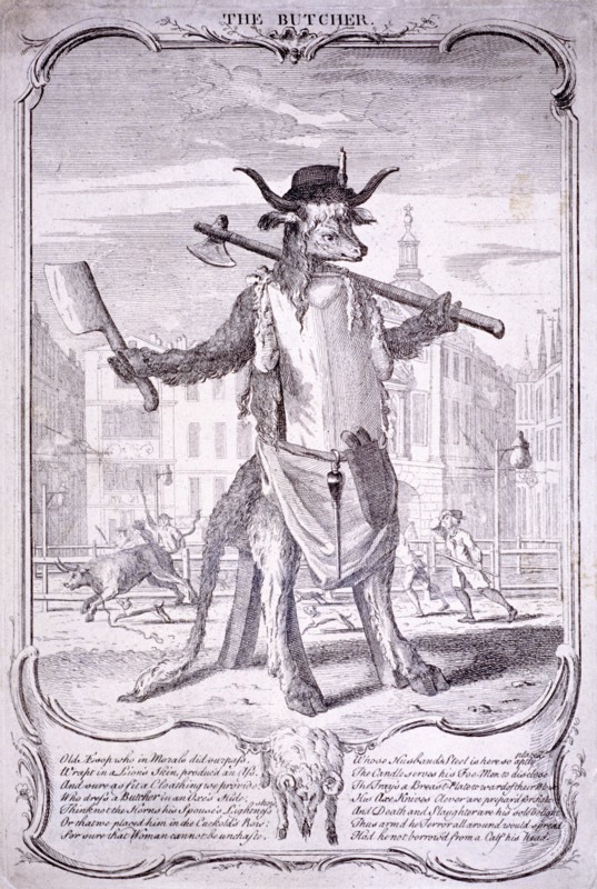 'The butcher', 1740. Artist: George Bickham