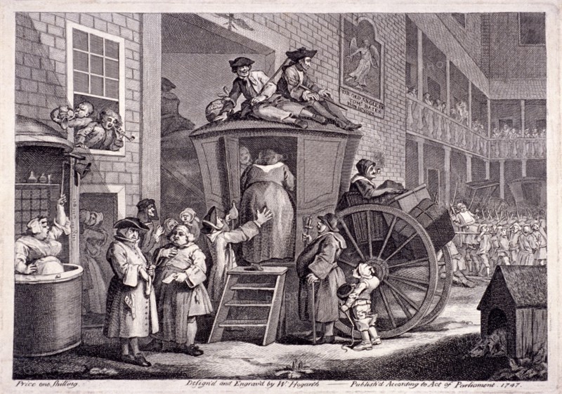'The stage-coach, or the country inn yard', 1747. Artist: William Hogarth