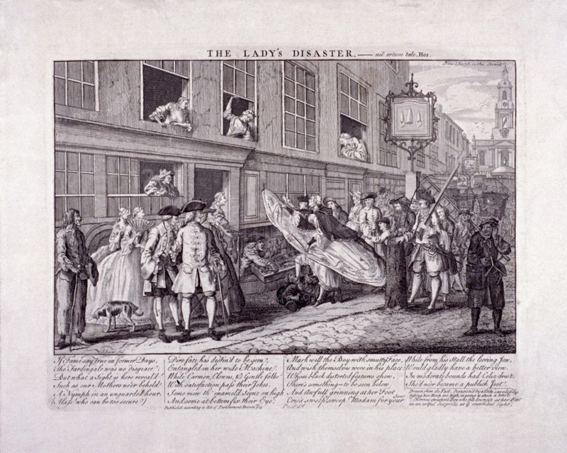 'The lady's disaster', 1747. Artist: John June