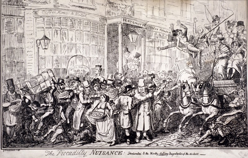 'The Picadilly nuisance', London, 1818. Artist: Anon