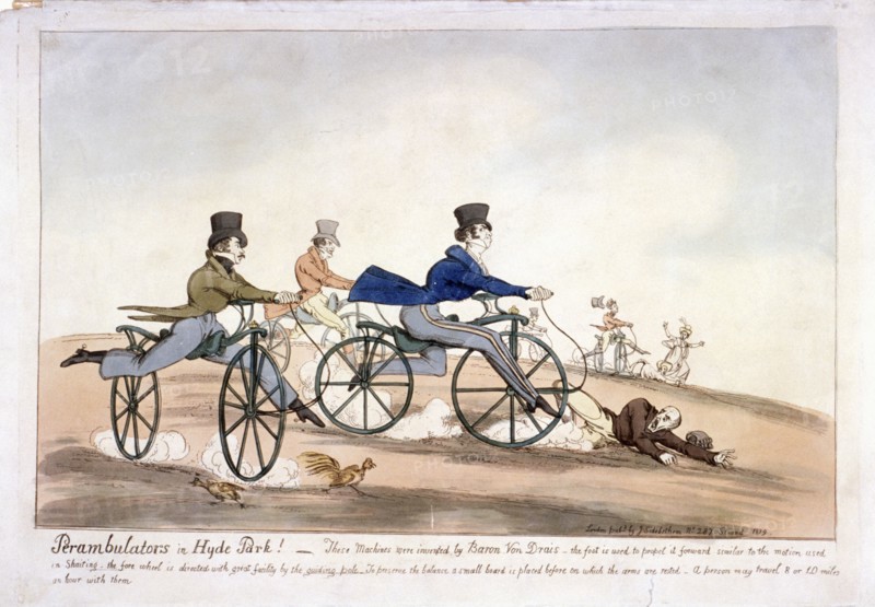 Perambulators in Hyde Park!', London, 1819. Artist: Anon