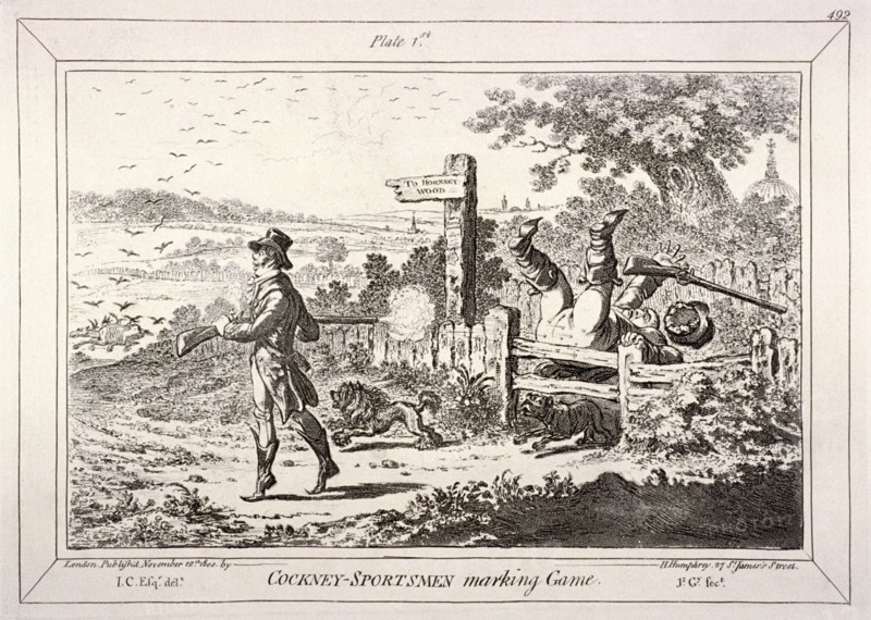 Cockney Sportsmen, London, 1800. Artist: James Gillray