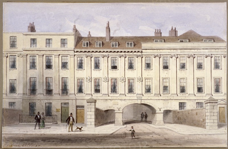 Lincoln's Inn Fields, Holborn, London, c1835. Artist: Thomas Hosmer Shepherd