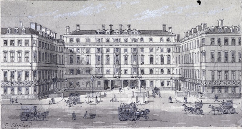 Euston Square Station, London, c1838. Artist: George Sidney Shepherd