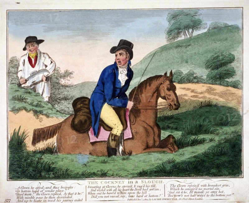 'The Cockney in a Slough', 1804. Artist: Anon