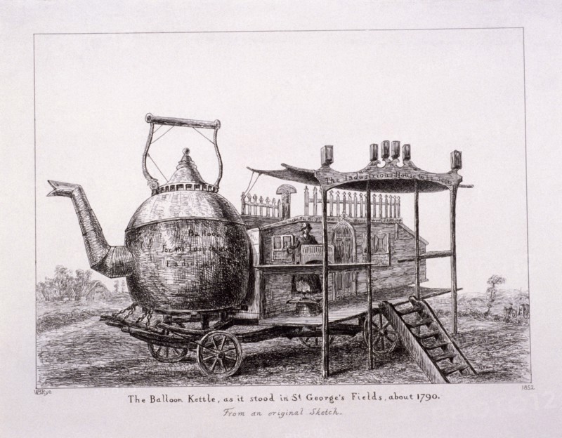 The Balloon Kettle, St George's Fields, Southwark, London, 1852. Artist: Anon