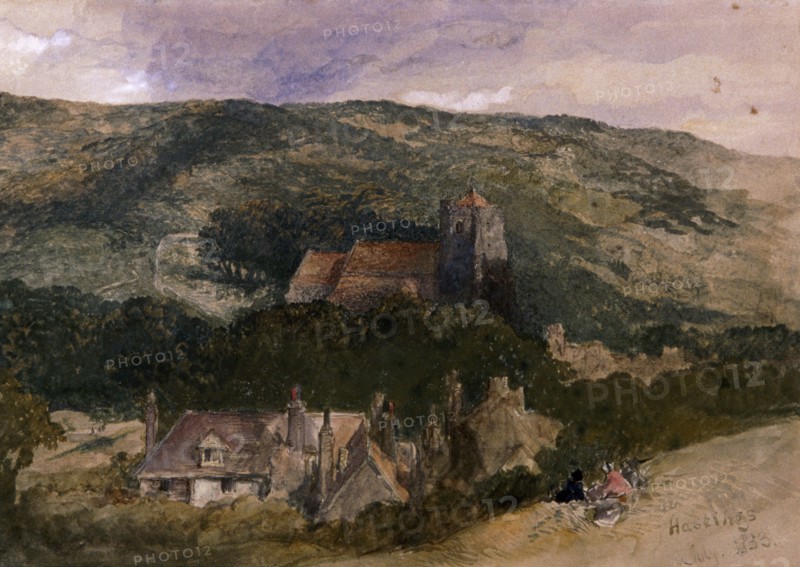 'View at Hastings', 1853. Artist: Sir John Gilbert