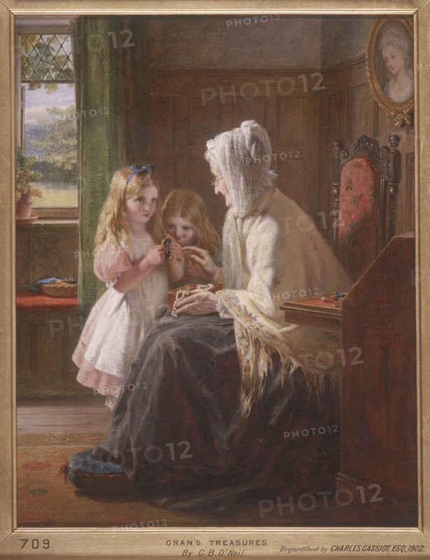 'Gran's Treasures', 1866. Artist: George Bernard O'Neill
