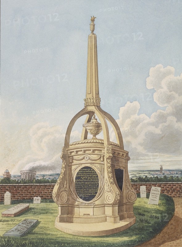 Monument to John Duprie at St Leonard's, Bromley, c1800. Artist: Anon