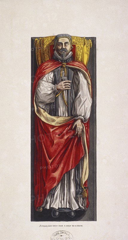 Tomb of Bishop Andrews, St Saviour, Southwark, London, c1764. Artist: Anon