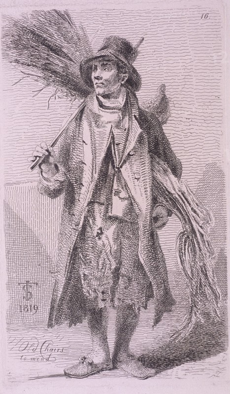 'Old Chairs to mend', Cries of London, 1819. Artist: John Thomas Smith