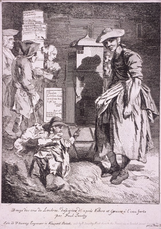 Woman with a raree show, Cries of London, 1760. Artist: Paul Sandby