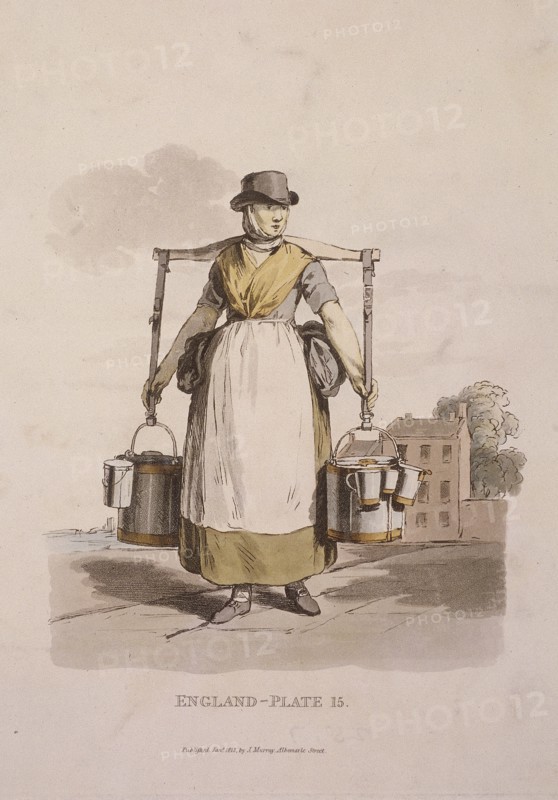 A milkmaid, Provincial Characters, 1813. Artist: Anon