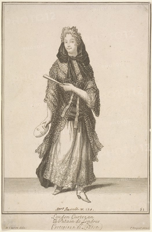 'London Curtezan', Cries of London, (c1688?). Artist: Pierce Tempest