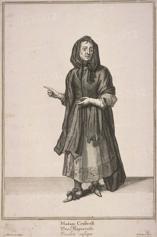 'Madam Creswell', Cries of London, (c1688?). Artist: Pierce Tempest