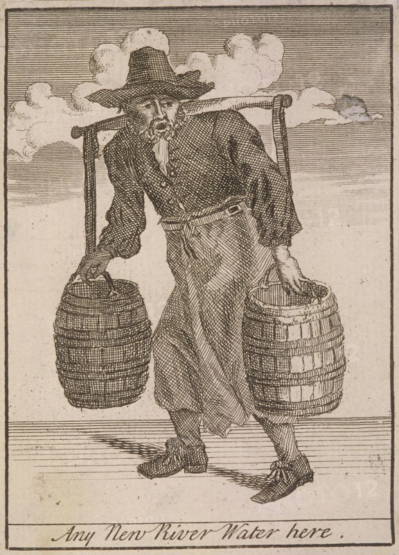 'Any New River Water here', Cries of London, (c1688?). Artist: Anon