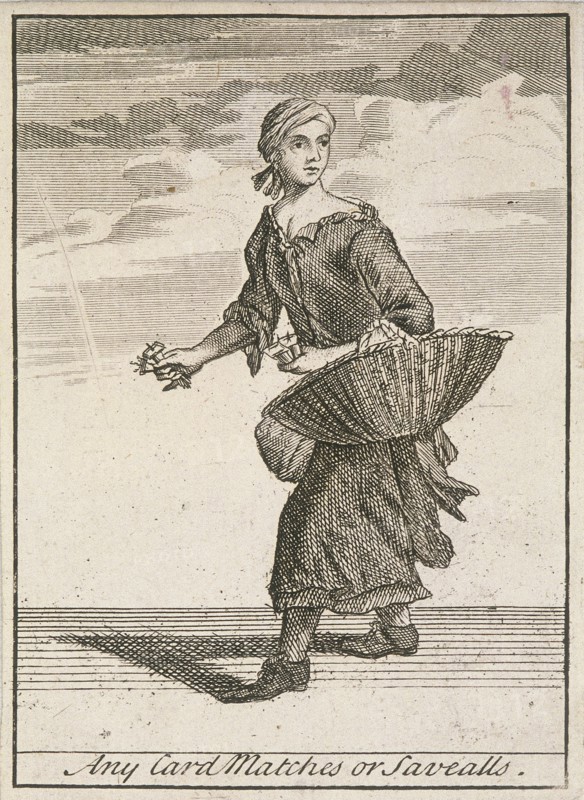 'Any Card Matches or Savealls', Cries of London, (c1688?). Artist: Anon