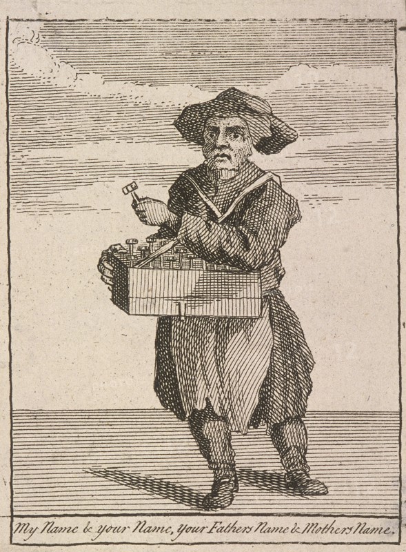 'My Name & Your Name, your Fathers Name & Mothers Name', Cries of London, (c1688?). Artist: Anon