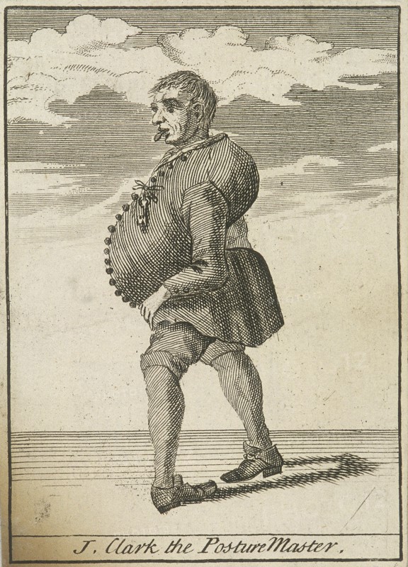 'J Clark the Posture Master', Cries of London, (c1688?). Artist: Anon