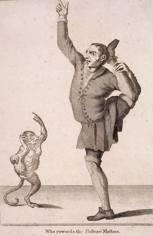 'Who rewards the Posture Masters', Cries of London, (c1688?). Artist: Anon