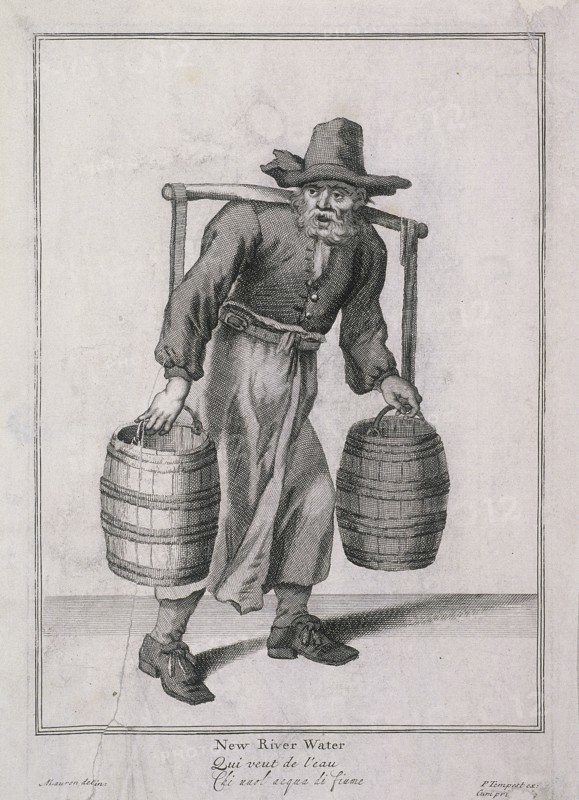 'New River Water', Cries of London, (c1688?). Artist: Anon