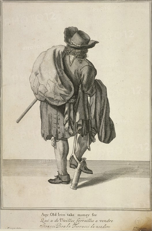 'Any Old Iron take money for', Cries of London, (c1688?). Artist: Anon