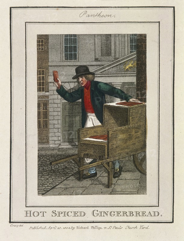 'Hot Spiced Gingerbread', Cries of London, 1804. Artist: Anon