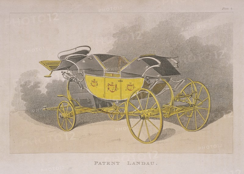 Patent landau, 1809. Artist: Anon