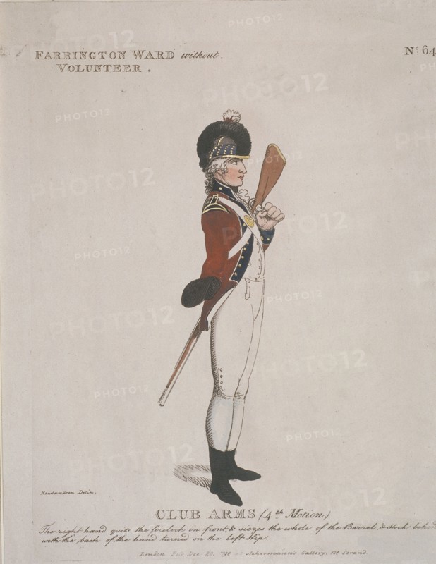 Farrington Ward Without Volunteer holding a rifle, 1798. Artist: Anon