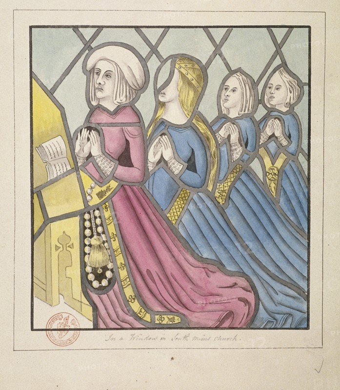 Detail of a stained glass window, St Giles, South Mimms, Hertfordshire, c1800. Artist: Anon