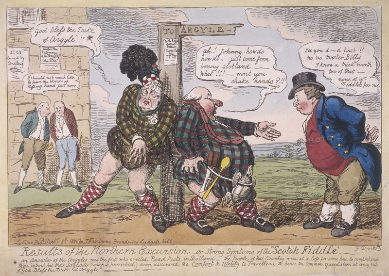 'Results of the northern excursion', 1822. Artist: George Cruikshank